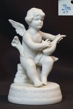 AA Sèvres F. KESSLER sculpture porcelaine biscuit angelot putti musicien 160g12c