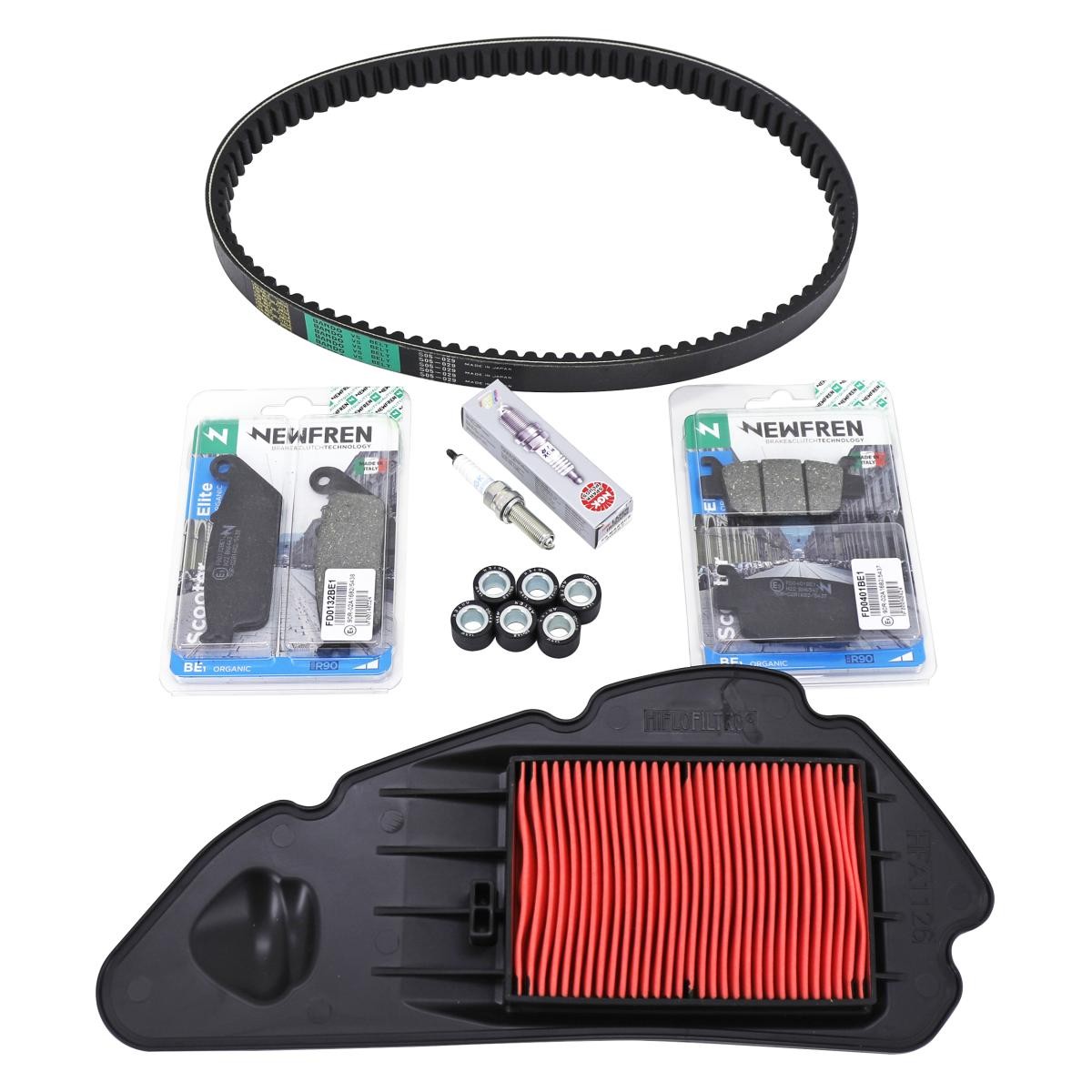 Kit entretien pour Honda Forza 125 2015-2019 avec plaquettes de frein organiques