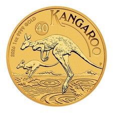 2026 $100 Gold Australian Kangaroo 1 oz Brilliant Uncirculated 4449.10 per troy oz