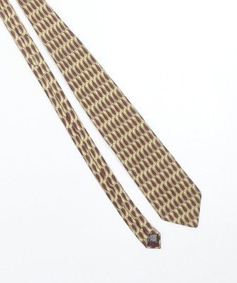 Marks and Spencer Herren Beige Paisley Seide Spitz Krawatte