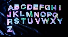 Handmade Resin Alphabet Magnets Set  Pastel Glitter Letter Magnets  Cute...