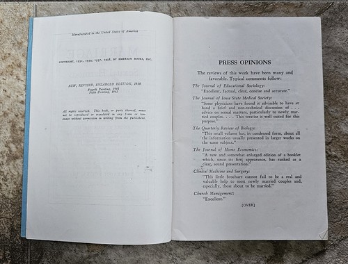Vintage 1942 Emerson Books Marriage And Sexual Harmony - Picture 3 of 3