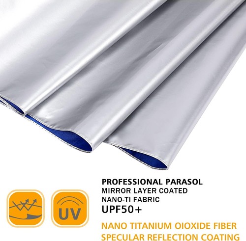 Elegant Large Travel Umbrella - 42/46 Inch, Windproof with UPF 50+ Shield - Picture 10 of 11