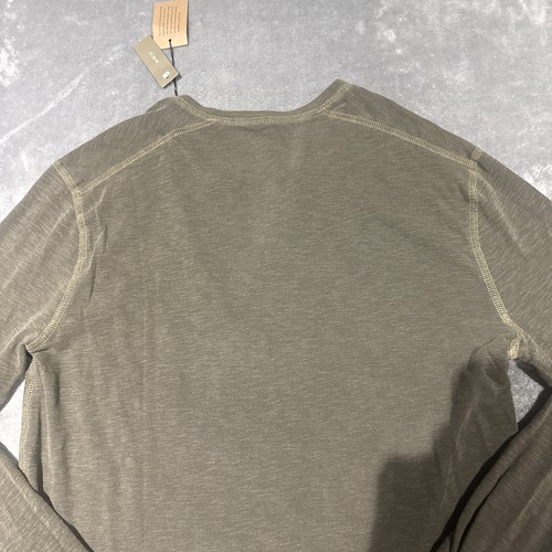 J Crew Shirt Mens M Green Garment Dyed Long Sleeve Henley Cotton Pullover NWT - Picture 6 of 7