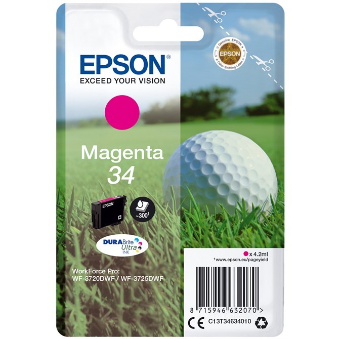 Epson Durabrite Ultra 34 Original Inkjet Ink Cartridge Magenta 1 / Pack 300 Page - Image 5