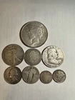 90% Silver Coin Lot – Peace Dollar, Barber Half, Walking Liberty, Franklin… ect.