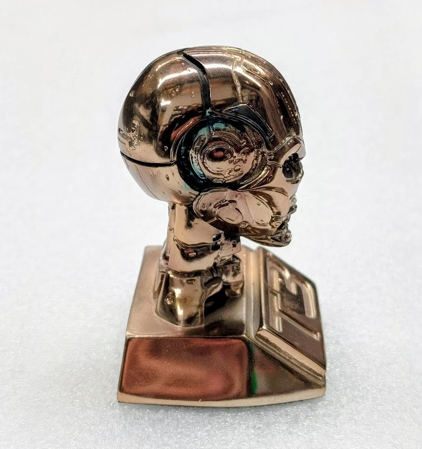 Terminator 3 Rise of the Machines Gold Chromed TX Endoskull Mini Bust - Image 4 of 4