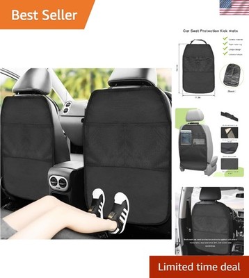 2 PCS Back Seat Protector for Car, Large Kick Mat Auto Seat Cover with 2 Mesh...