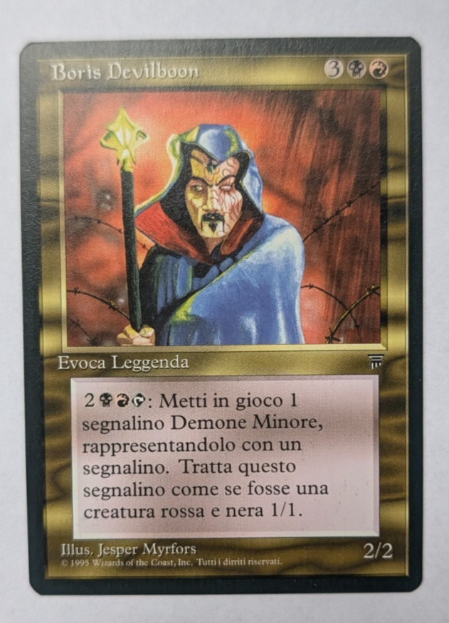 Magic Mtg Italian Legends Boris Devilboon   MINT condition