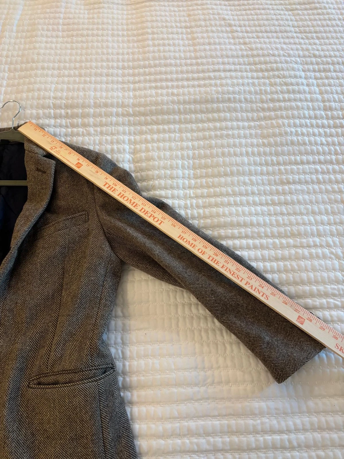 J.Crew Ludlow Moon Tweed Topcoat Coat 38S Brown Herringbone 100% Wool *DAMAGED* image 11