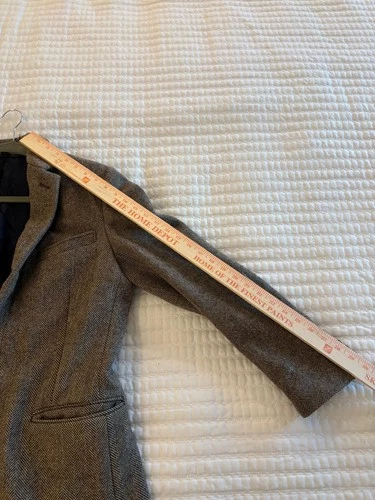 J.Crew Ludlow Moon Tweed Topcoat Coat 38S Brown Herringbone 100% Wool *DAMAGED* image 11