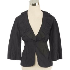 CABI 693 Cosette Shimmering Black Portrait Collar Blazer Size Women's 6