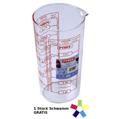 PYREX Messbecher Messkanne Meßkanne Dosierhilfe Küche Kanne Meßbecher 0,5L