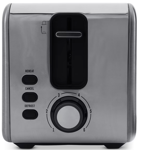 Toaster 2 Slice Electric Stainless Steel with Wide Slots Crumb Tray Toast Slot - Picture 7 of 10