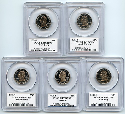2001 S Clad State Quarter Set PCGS PR69DCAM - Picture 2 of 2