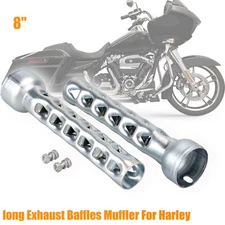 Universal Motorcycle Exhaust Can Muffler Baffle DB Killer Silencer 2" O.D. Pipes