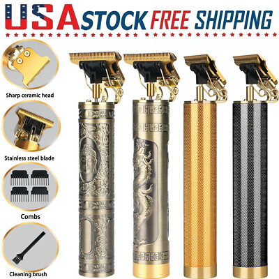 Cordless Beard Clipper Mustache Trimmer 110-220V Rechargeable Hair Clipper US