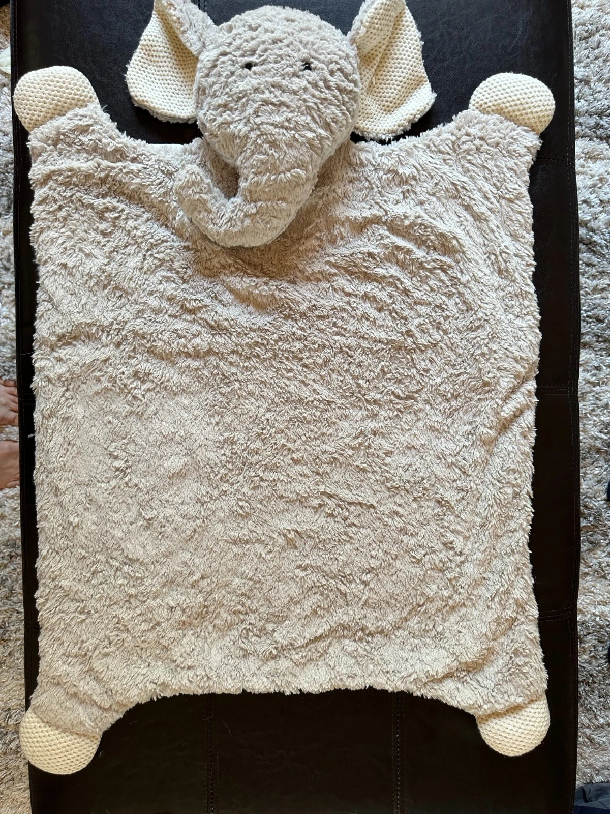 Maison Chic Plush Elephant Sleep and Playmat 25" x 28"