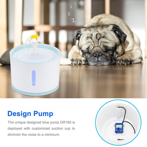 LED Automatic Electric Pet Water Fountain Dog/Cat Drinking Dispenser/filter USB - Picture 10 of 21