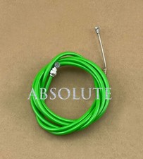 GREEN BRAKE CABLE KIT HOUSING BUTTON FIXIE BICYCLE BMX MTB CRUISER BIKE BRAKES.