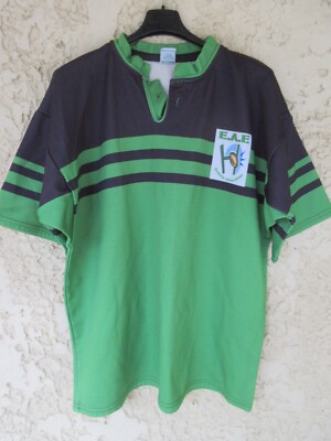 Maillot De Rugby Vintage ENTENTE ADOUR ECHEZ – N°19 – Taille XL – Vert – Made In France