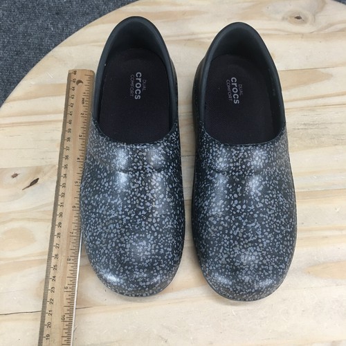Crocs Shoes Womens 6 Neria Pro II Clog Black Slip On Comfort Round Toe Low Top - Picture 9 of 16
