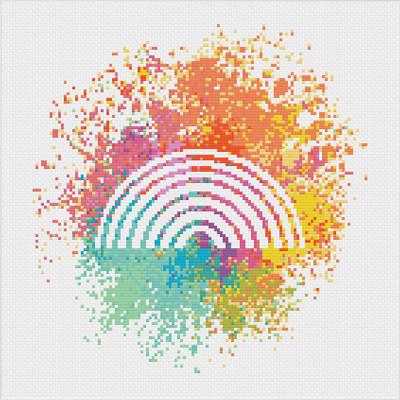 Regenbogen Kreuzstich Set von Meloca Designs