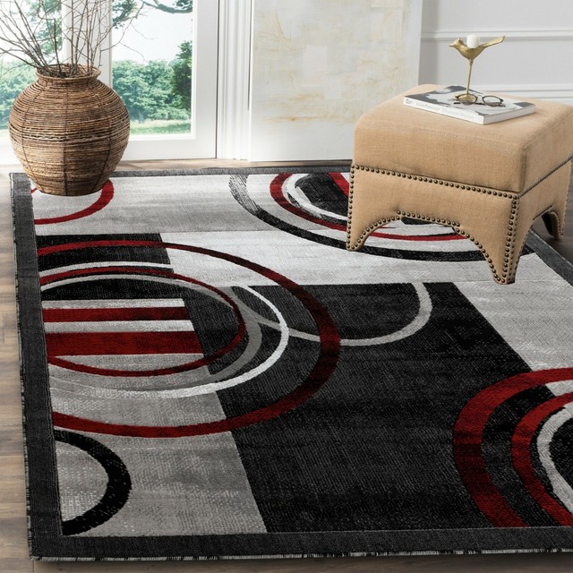 Persian Modern Carpet 8x8 Round Area Rug Gray White Green Actual Size 7 X For - Red And Grey Round Area Rug Persian Modern Carpet 8x8 Round Area Rug Gray White Green Actual Size 7 X For - Red And Grey Round Area Rug