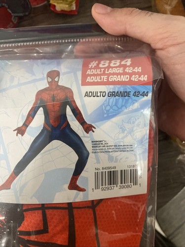 Marvel Spider-Man Party Suit Costume Size Adult Large 42-44 - Picture 2 of 4
