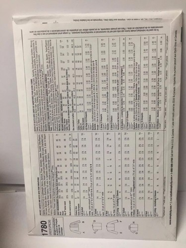 Simplicity Sewing Pattern 1780 Misses Ladies Jacket Vest Size 6-14 Uncut - Picture 3 of 3