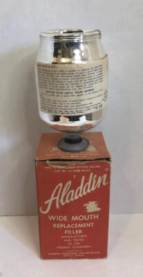 Vintage Aladdin Wide Mouth Replacement Filler Liner Pint 090 090B Bottles