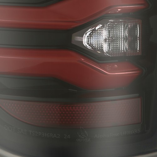 Luces traseras LED AlphaRex Luxx negras rojas para Ford F-150 2009-2014 estilo platón lateral - Imagen 11 de 13