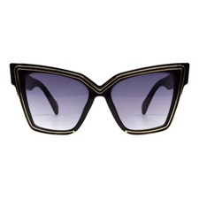 Women's Sunglasses Oversized Butterfly Square Cat Eye Gold Outline UV400