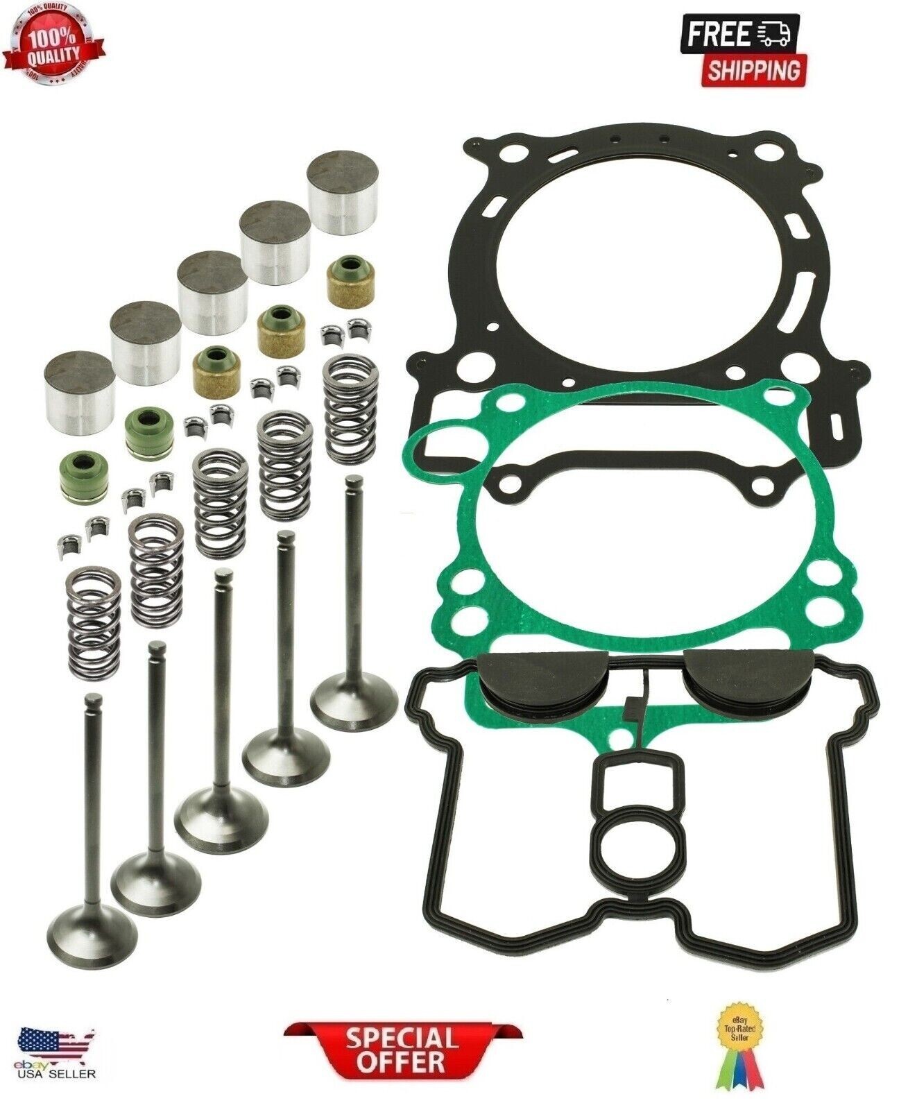 Cylinder Head Valve Gasket Kit for Yamaha YFZ450 YFZ 450 2004 05 06 07
