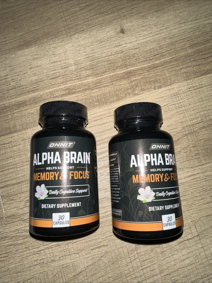 Alpha Brain Memory & Focus Apoyo Cognitivo Diario 30 Paquete de 2 60 CÁPSULAS exp2026 Foto 3 de 4