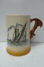 VINTAGE ARTHUR WOOD BRADWELL SPORTING SERIES SAILING YACHT POTTERY CHINA MUG