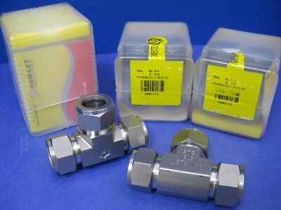 Ham-Let 764LSS3/4 Union Tee with Let-Lok Tube Fittings, 3/4'', Lot of 2 NEW