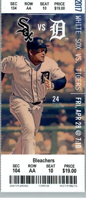 Chicago White Sox vs Detroit Tigers 4/28/2017 Full Ticket -  Miguel Cabrera