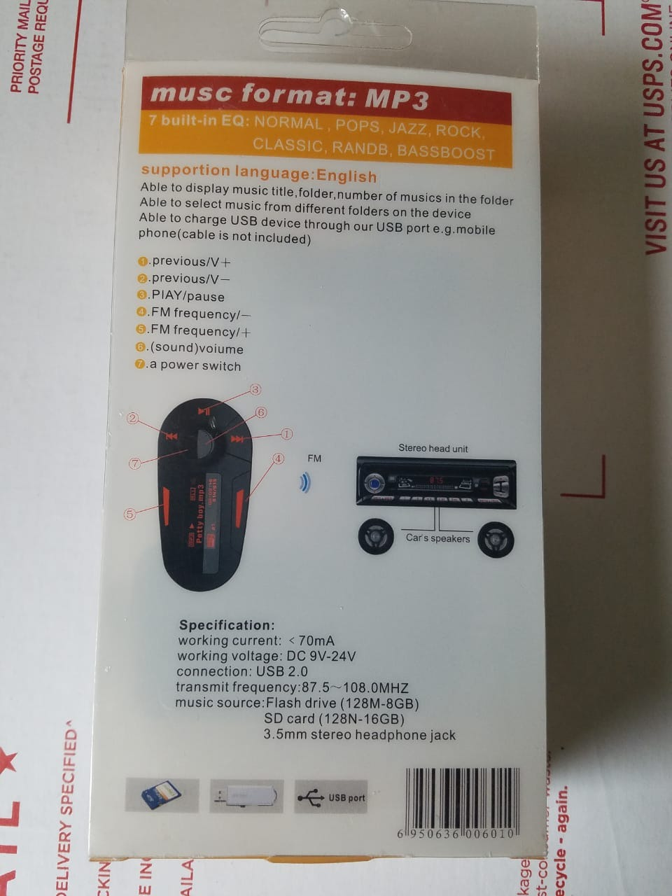 NEW MP3 WMA WIRELESS FM Modulator LCD Display with remote Control eBay