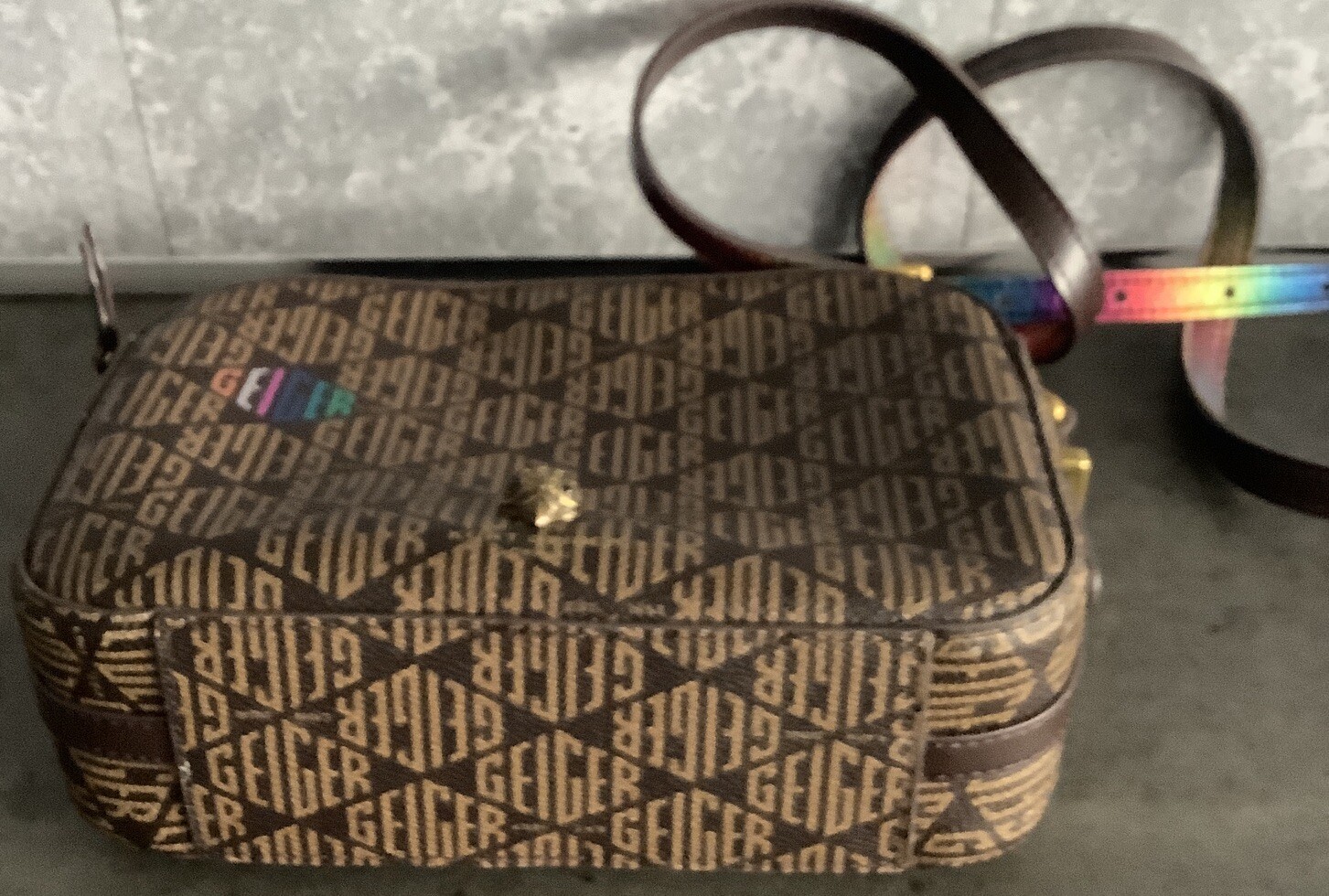 Kurt Geiger Monogrammed Messenger Bag Used But Very Good Condition eBay