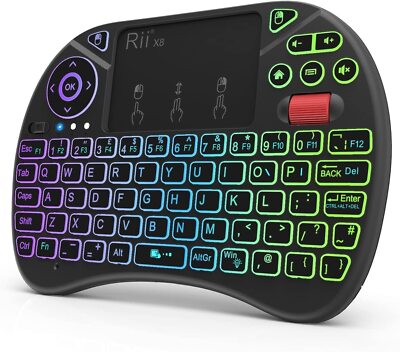 Rii Mini Kabellose Multimedia Tastatur Touchpad Maus Combo mit Scrolltaste