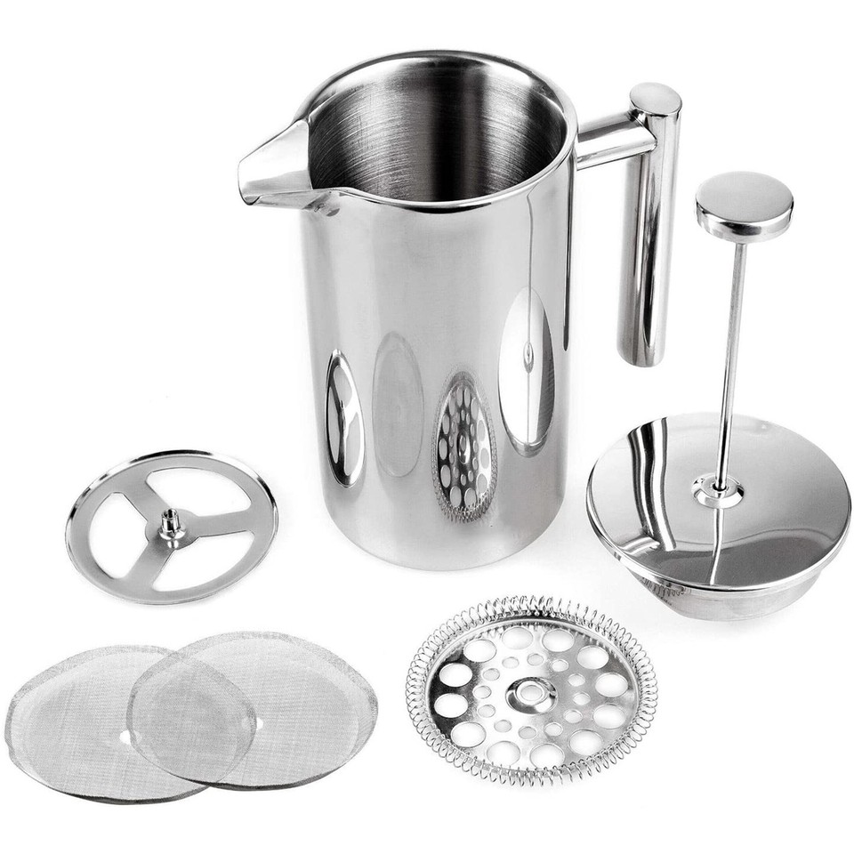 Highquality Stainless Steel Coffee Press Fullbodied Flavor Pot Set eBay