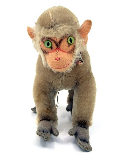 Steiff Coco Baboon Monkey 1960s Red Bum 14cm 5.5in Mohair Vintage no ID - Picture 10 of 12