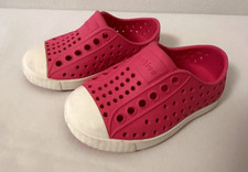 NATIVE Jefferson PINK WHITE sz 4 Children water slip-on shoes CLEAN EUC