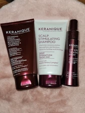 Keranique Scalp Stimulating Shampoo & Conditioner (4.5FLoz)Treatment Spray.2FLoz