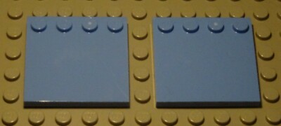 Lego Plate Inside Smooth 4x4 Light Blue 2 Pieces (2757)                   