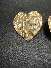 Heart Shapped Gold Colored Earrings