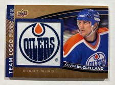 TEAM LOGO OILERS PATCH - 2013 - Kevin McClelland ~🔵🟠Patch Card ~OILERS TL-25💥