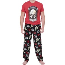 BRIEFLY STATE MENS 2-PC STAR WARS THE MANDALORIAN SLEEPWEAR PAJAMA GIFT SET XL