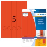 Herma 5132 Ordneretiketten A4 38X297 Mm Rot Papier Matt Blickdicht 100 St.